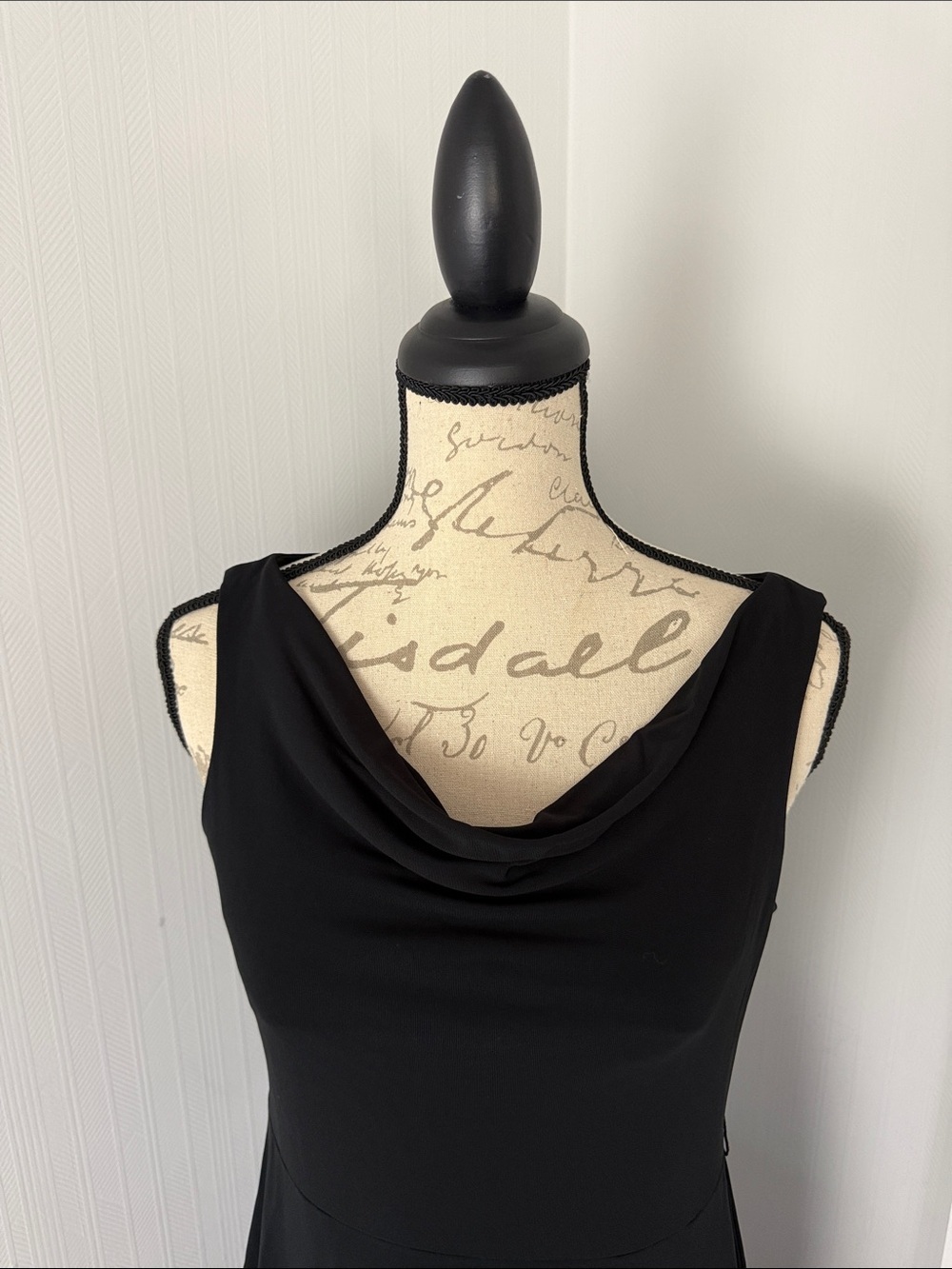 Ann Taylor Petite Black Sleeveless Ruffle Neck Dress Cowl 6P - Picture 2 of 8